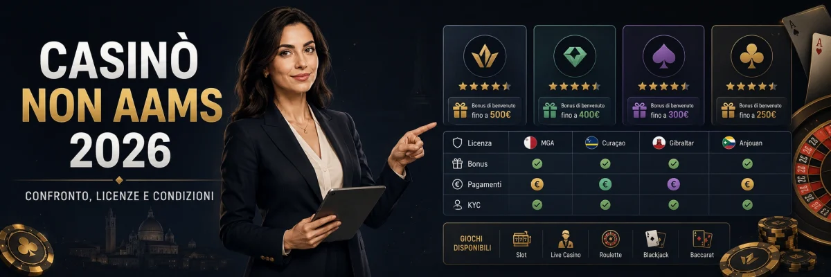 Casino comparison guide with sleek design
