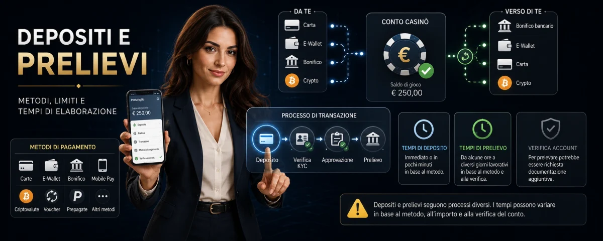 Processo di transazione fintech casinò